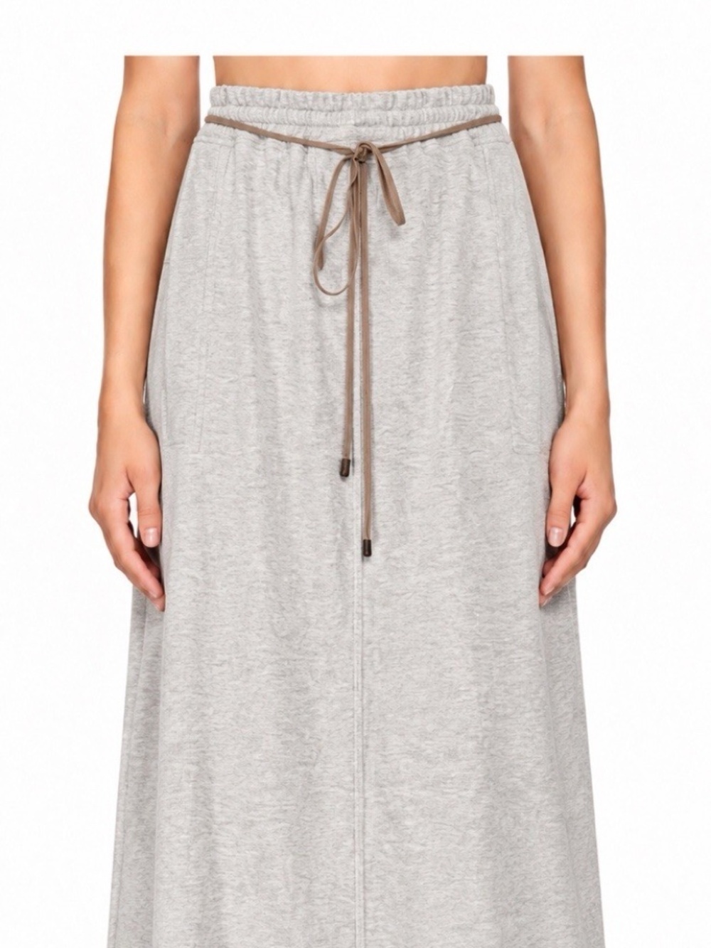 Brunello Cucinelli Skirt Grey Pearl Drawstring 100% Authentic NWT❤️